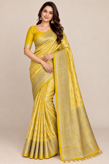 Satin Banarasi Zip & go saree