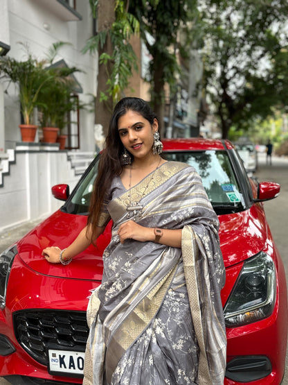 Everyday digital  printed saree