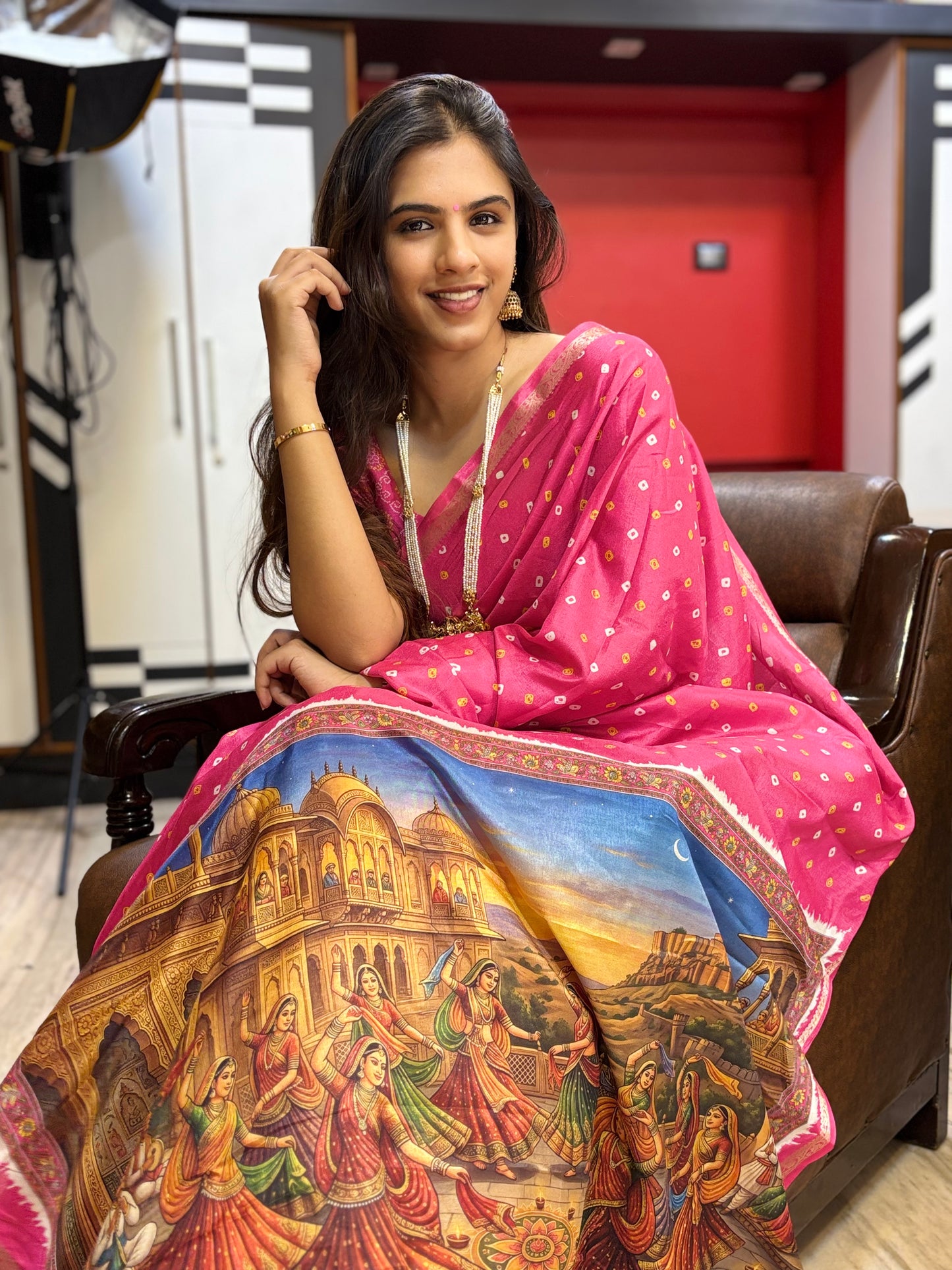 Bhandini digital  printed saree