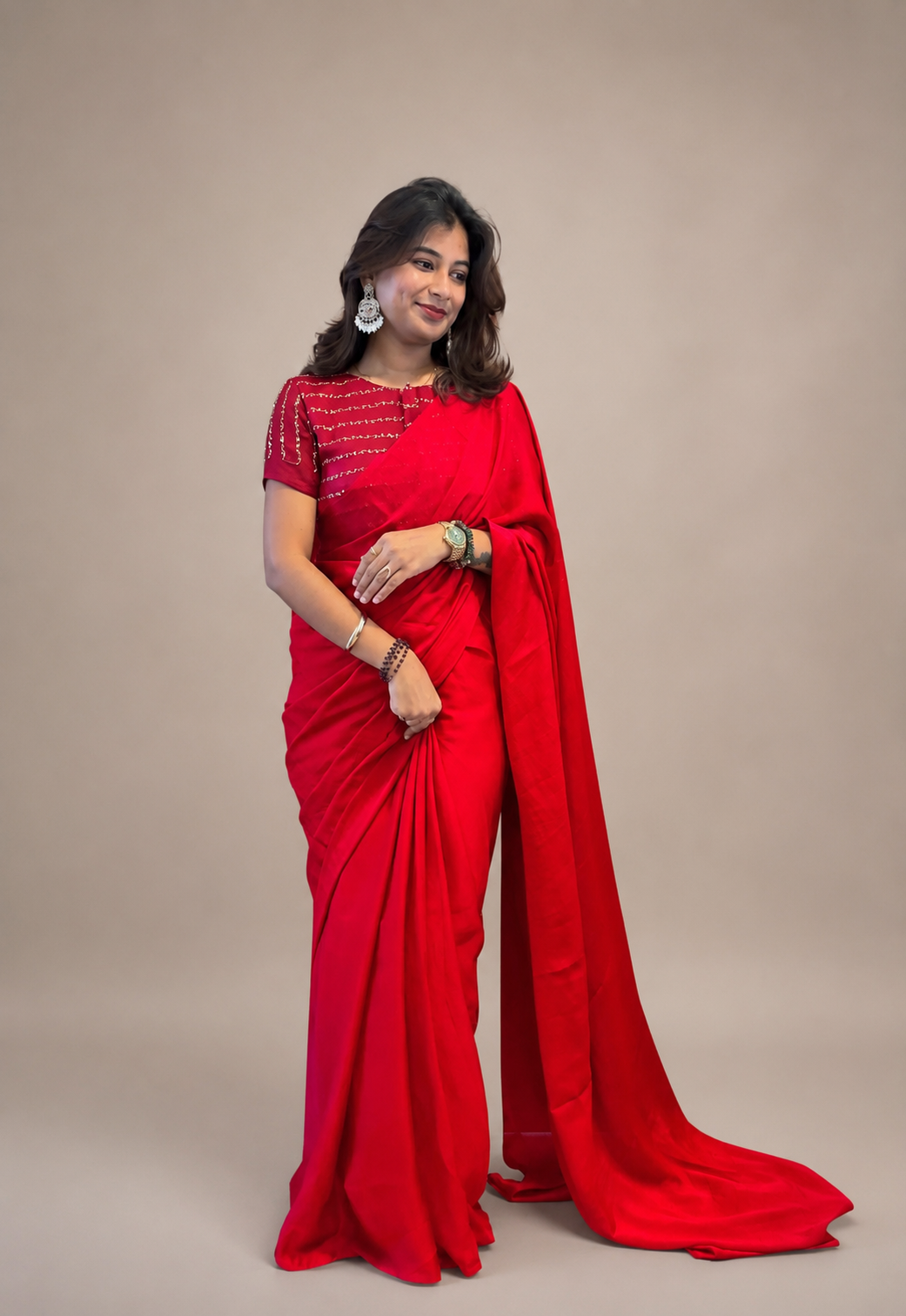 Rangoli crush saree
