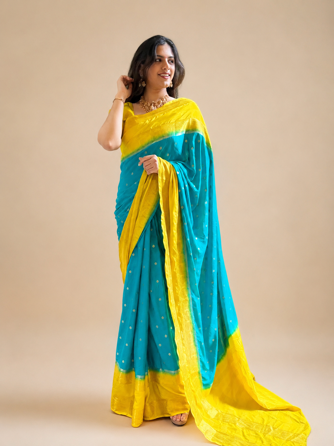 Semi Mysore crepe silk saree(20)