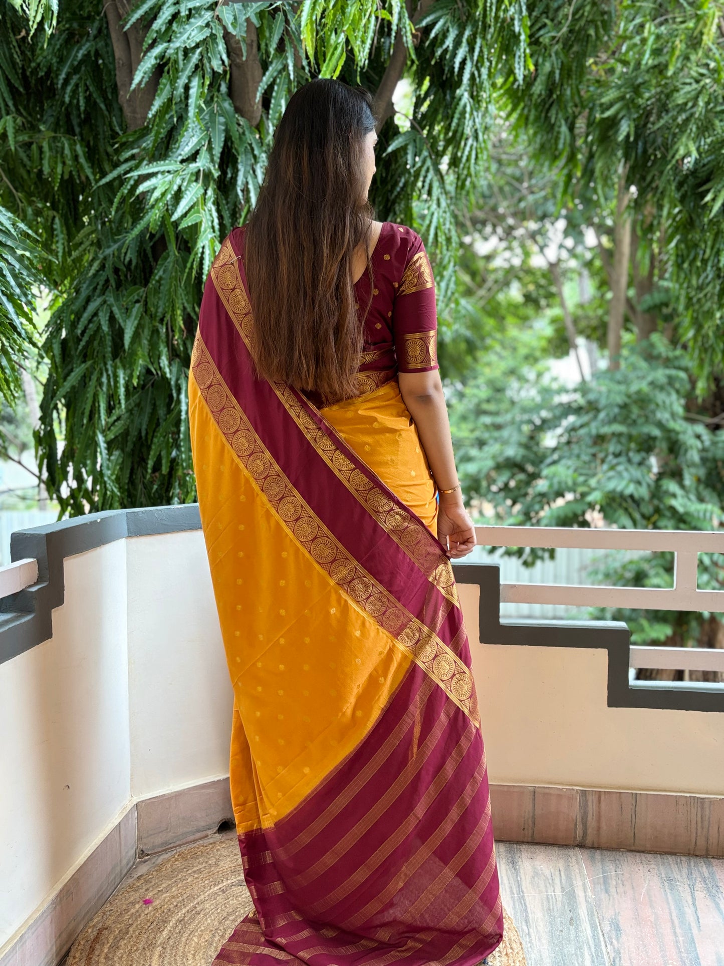 Semi Mysore crepe silk saree(20)