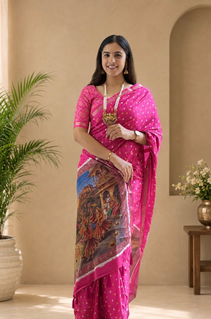 Bhandini digital  printed saree