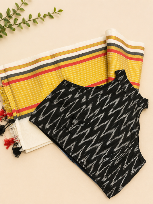 Readymade blouse with saree