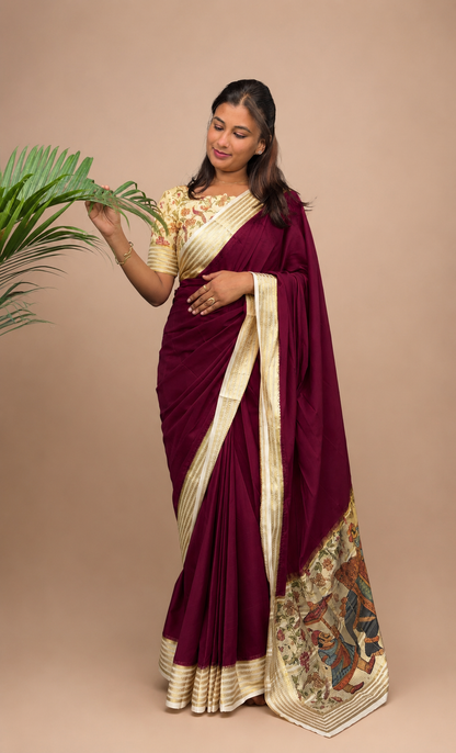 Premium digital print crepe silk saree