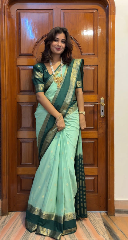 Semi Mysore crepe silk saree(8)