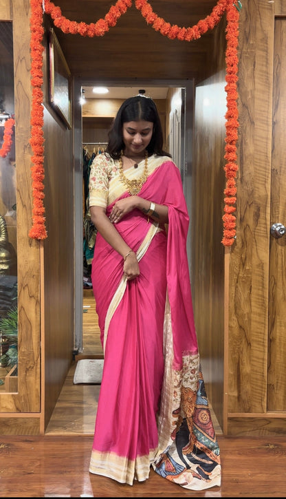 Printed Mysore crepe silk