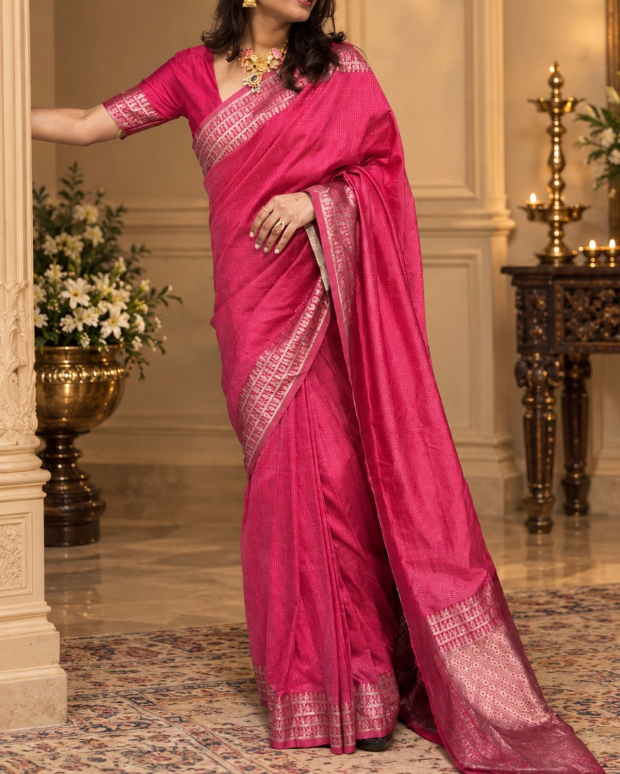 Semi Banarasi boarder saree
