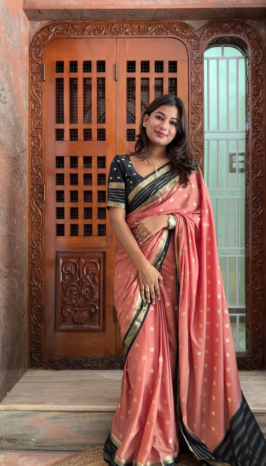 Crepe silk butti saree