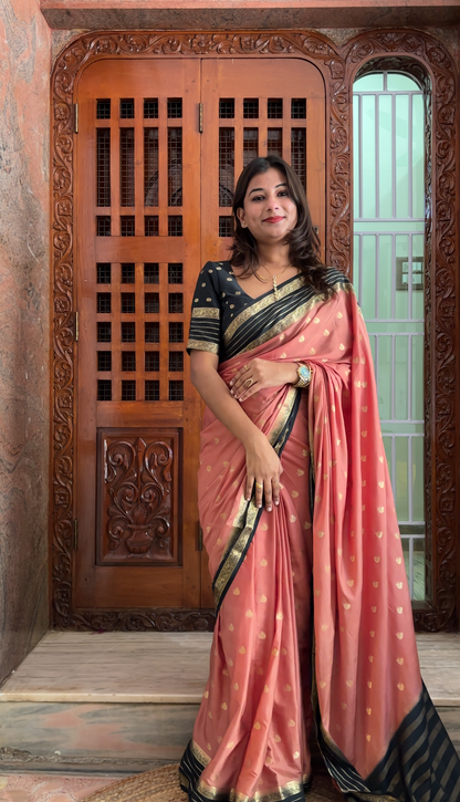 Crepe silk butti saree
