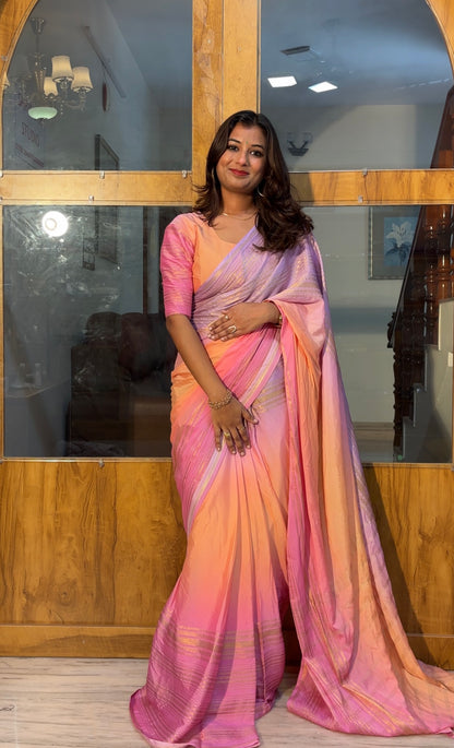 3D Mysore crepe silk