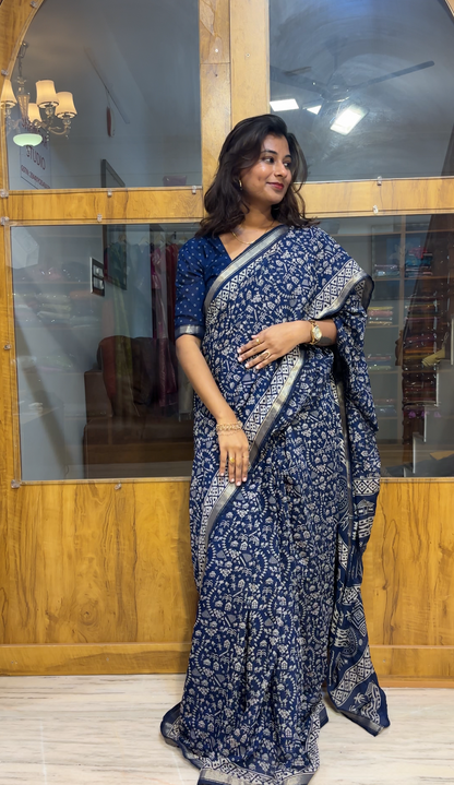 Cotton zip and go saree