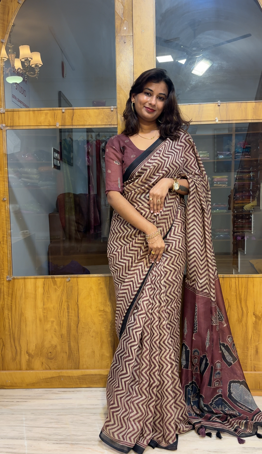 Cotton zip and go saree