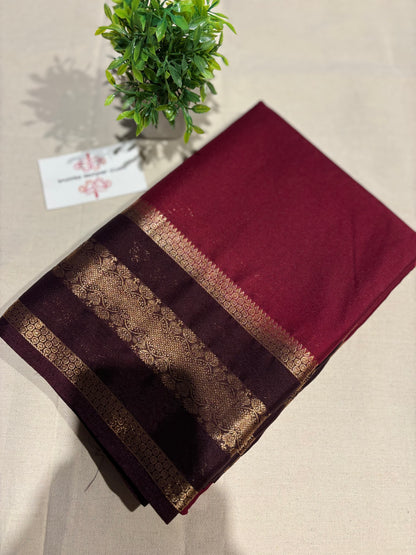 Semi Mysore silk(9pieces left) all sarees come with elbow length sleeves (Copy)