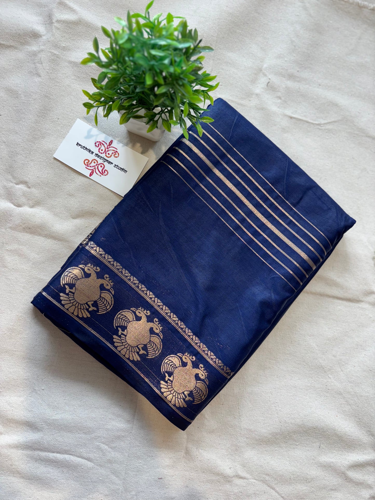 Pure Mysore crepe silk saree