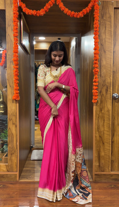 Printed Mysore crepe silk