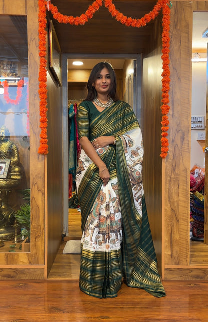Semi Mysore silk kalamkari print (Copy)