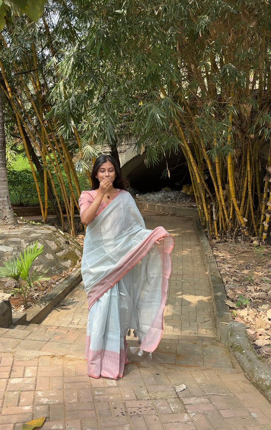 Linen Tissue saree