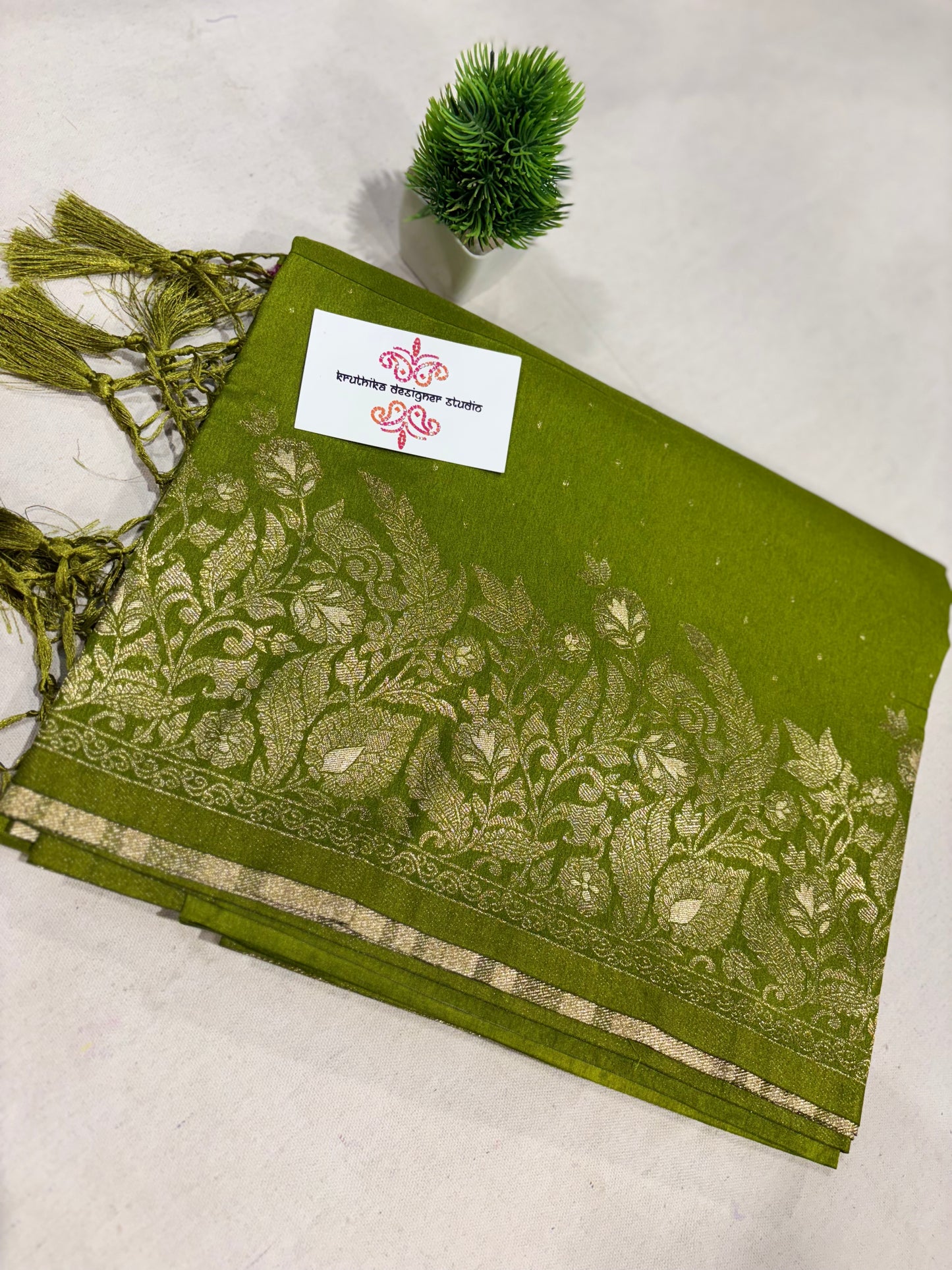 Satin Banarasi saree