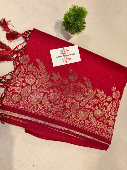 Satin Banarasi saree