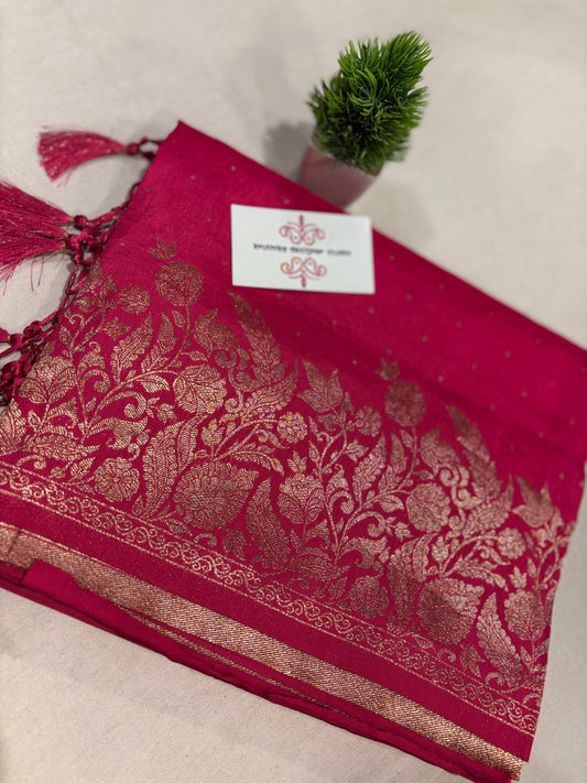 Satin Banarasi saree