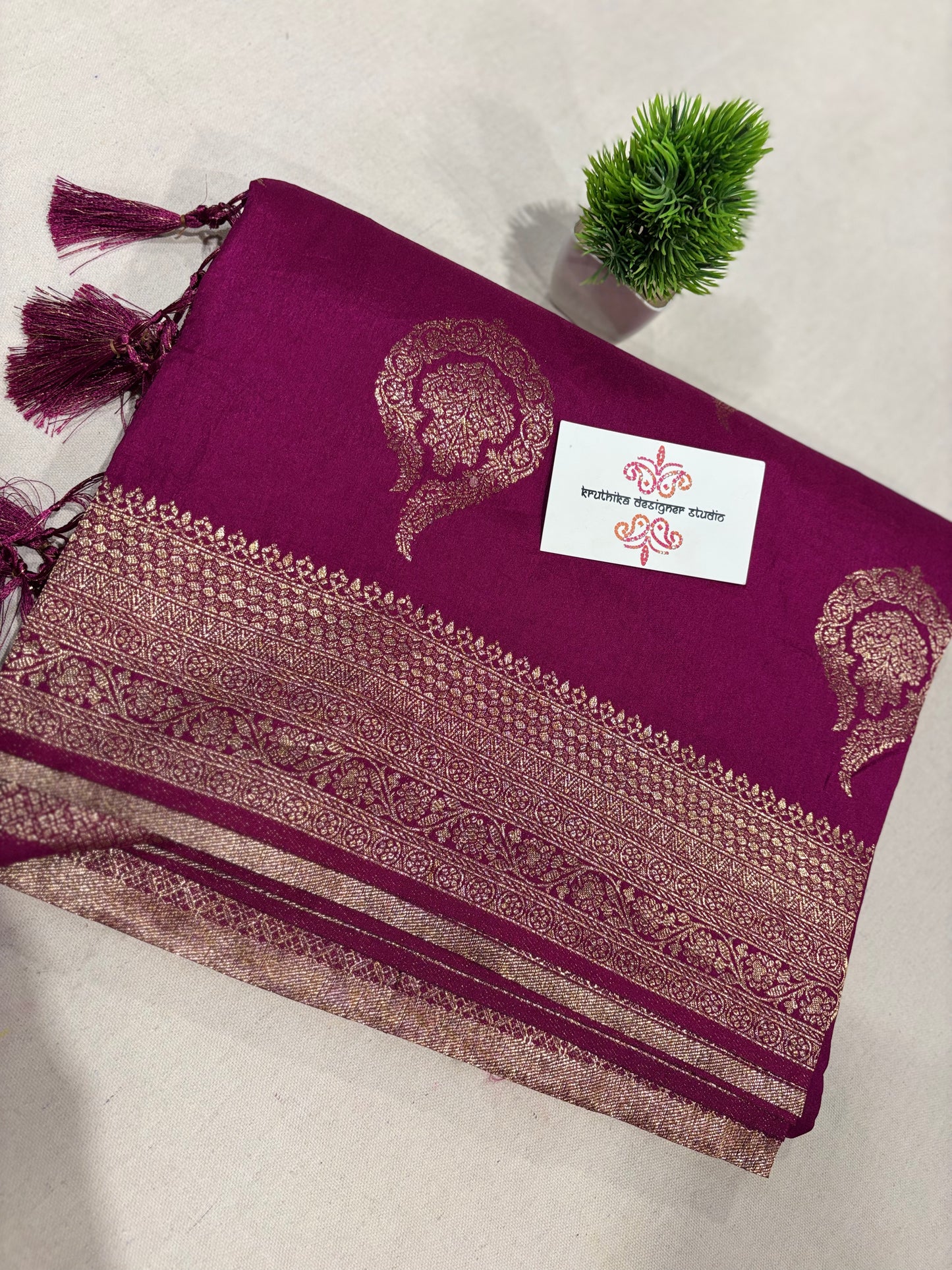 Satin Banarasi saree