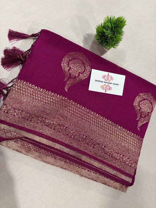 Satin Banarasi saree