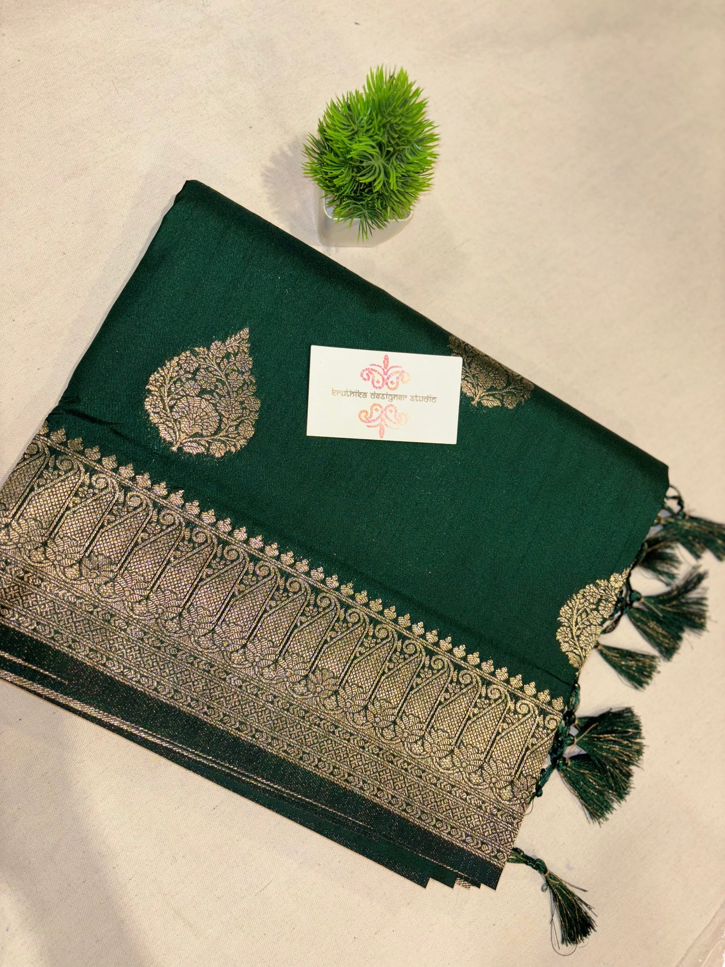 Satin Banarasi saree