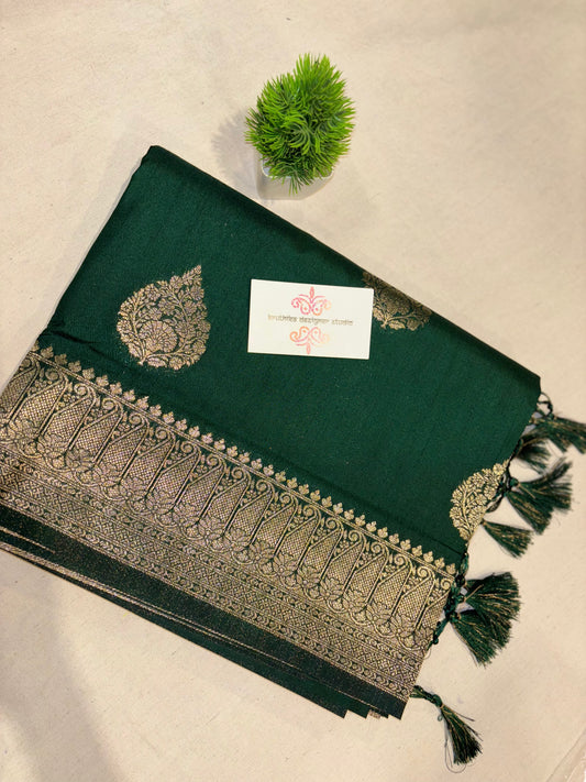 Satin Banarasi saree