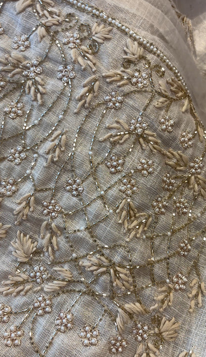 Tissue kardhana party wear saree with padded blouse
