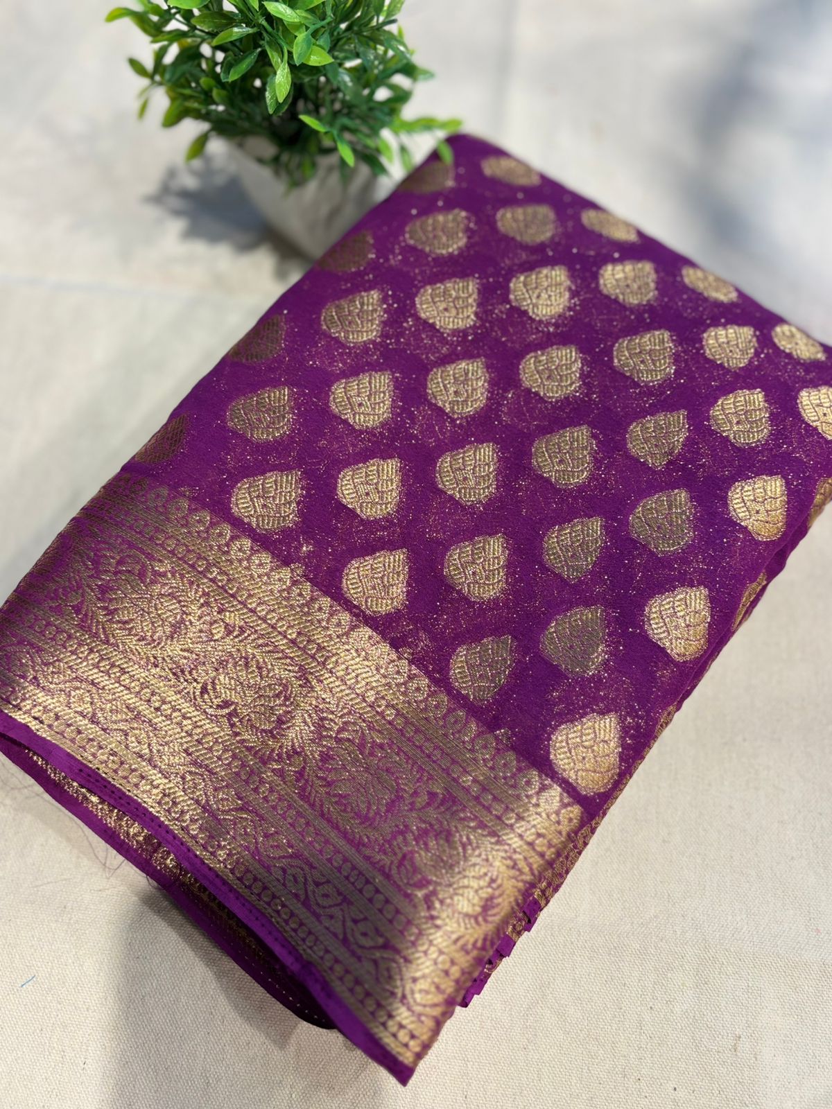 Zip & Go Chiffon Saree