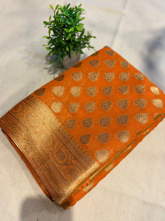 Zip & Go Chiffon Saree