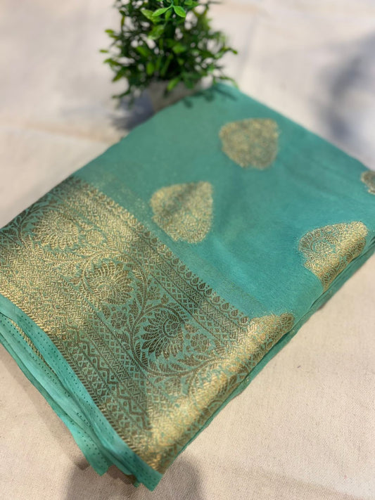 Zip & Go Chiffon Saree