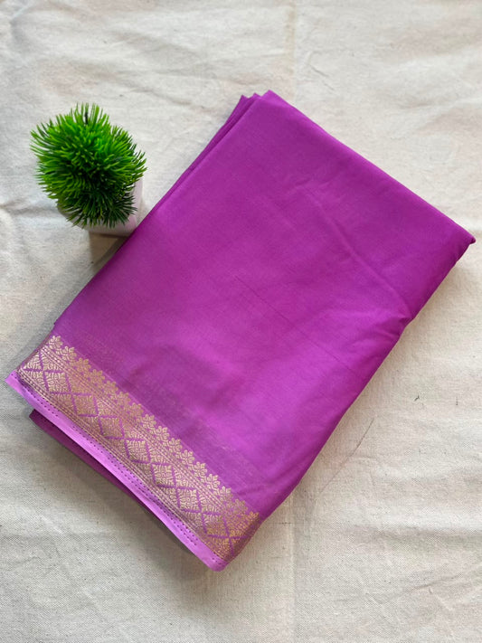 Semi mysore crepe silk Zip & Go Saree