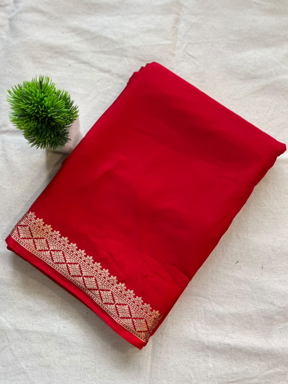 Semi mysore crepe silk Zip & Go Saree