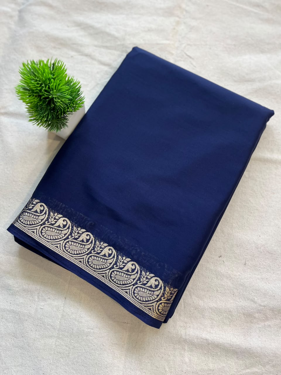 Semi mysore crepe silk Zip & Go Saree