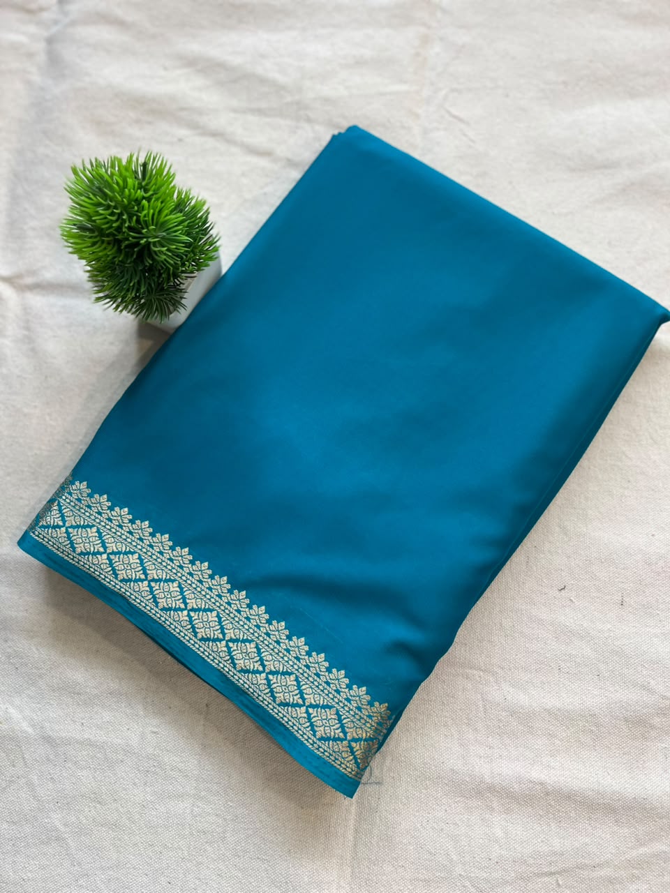 Semi mysore crepe silk Zip & Go Saree