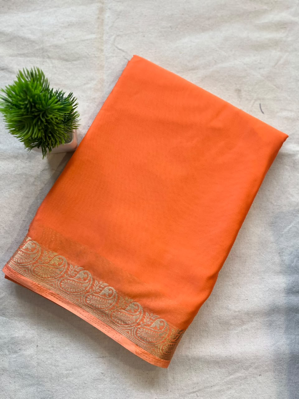 Semi mysore crepe silk Zip & Go Saree