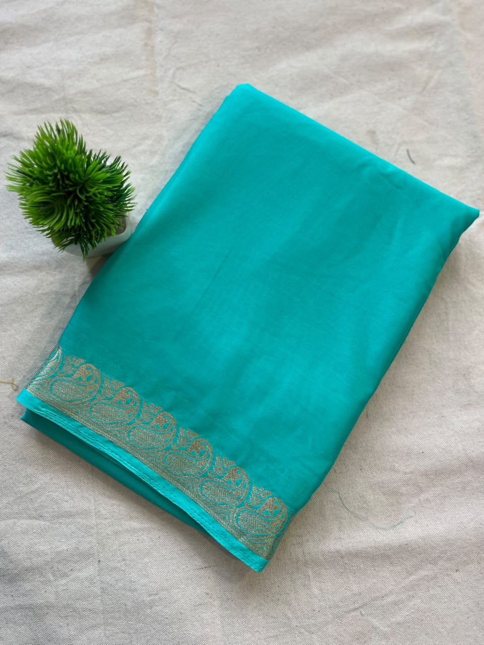 Semi mysore crepe silk Zip & Go Saree