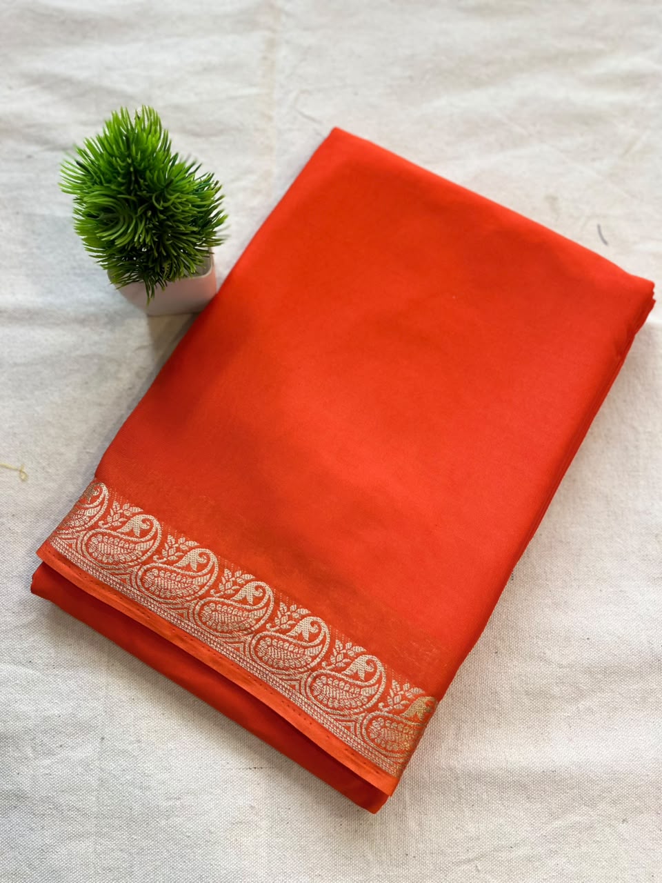 Semi mysore crepe silk Zip & Go Saree