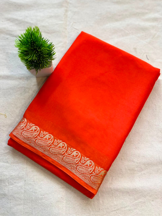 Semi mysore crepe silk Zip & Go Saree