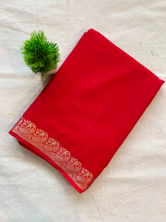 Semi mysore crepe silk Zip & Go Saree