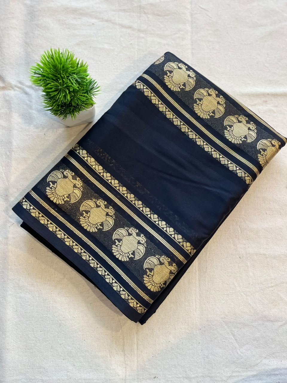 Semi mysore crepe silk Zip & Go Saree