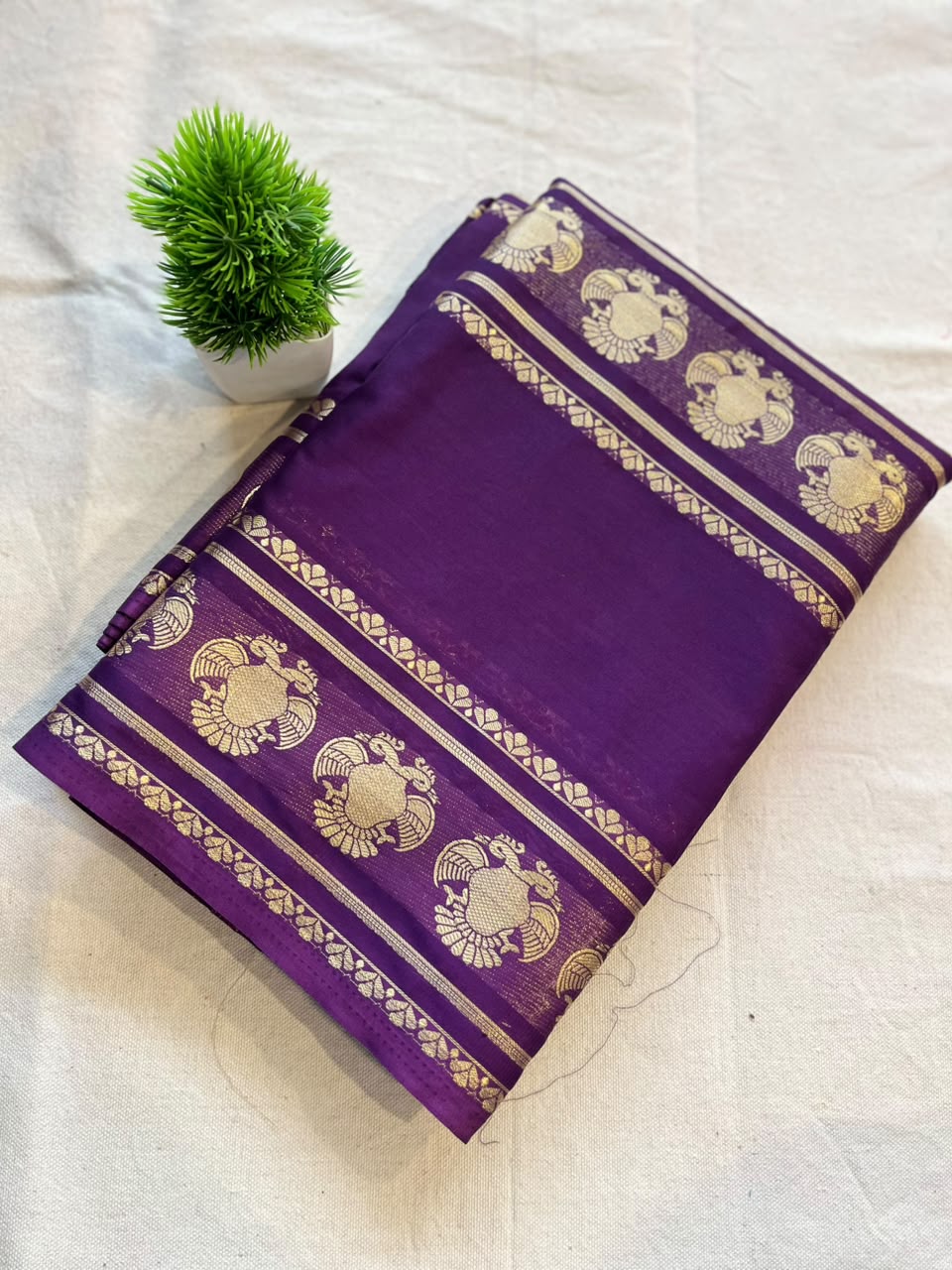 Semi mysore crepe silk Zip & Go Saree