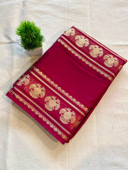 Semi mysore crepe silk Zip & Go Saree