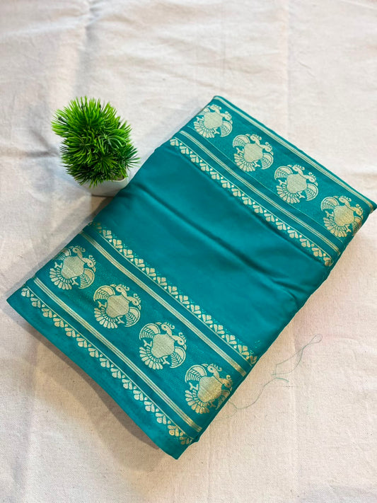 Semi mysore crepe silk Zip & Go Saree