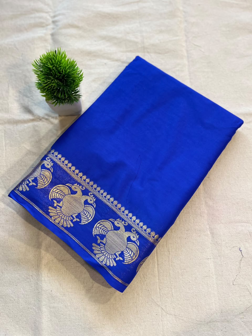 Semi mysore crepe silk Zip & Go Saree