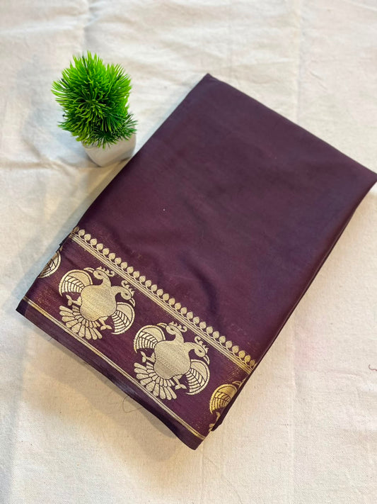 Semi mysore crepe silk Zip & Go Saree