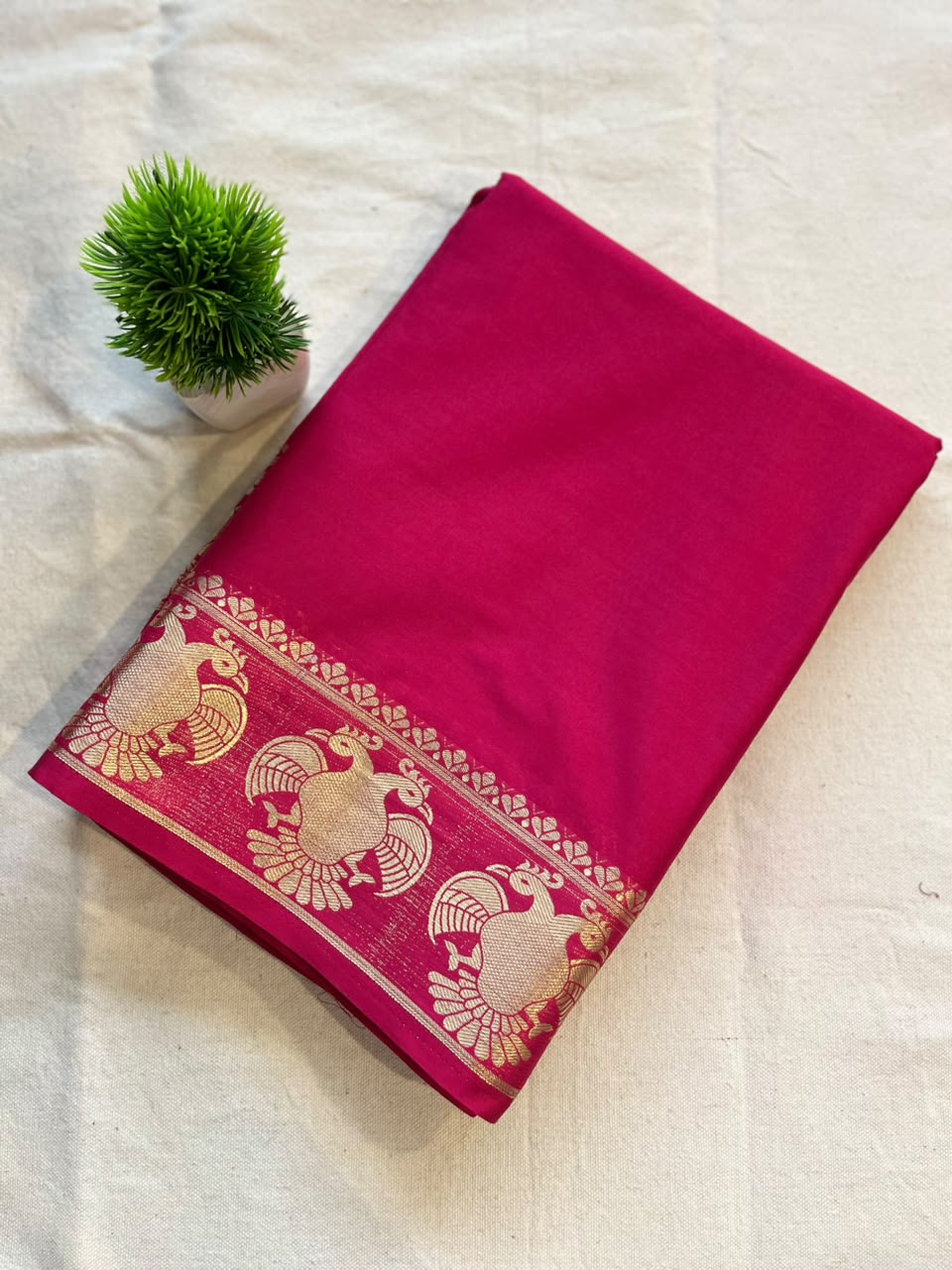 Semi mysore crepe silk Zip & Go Saree