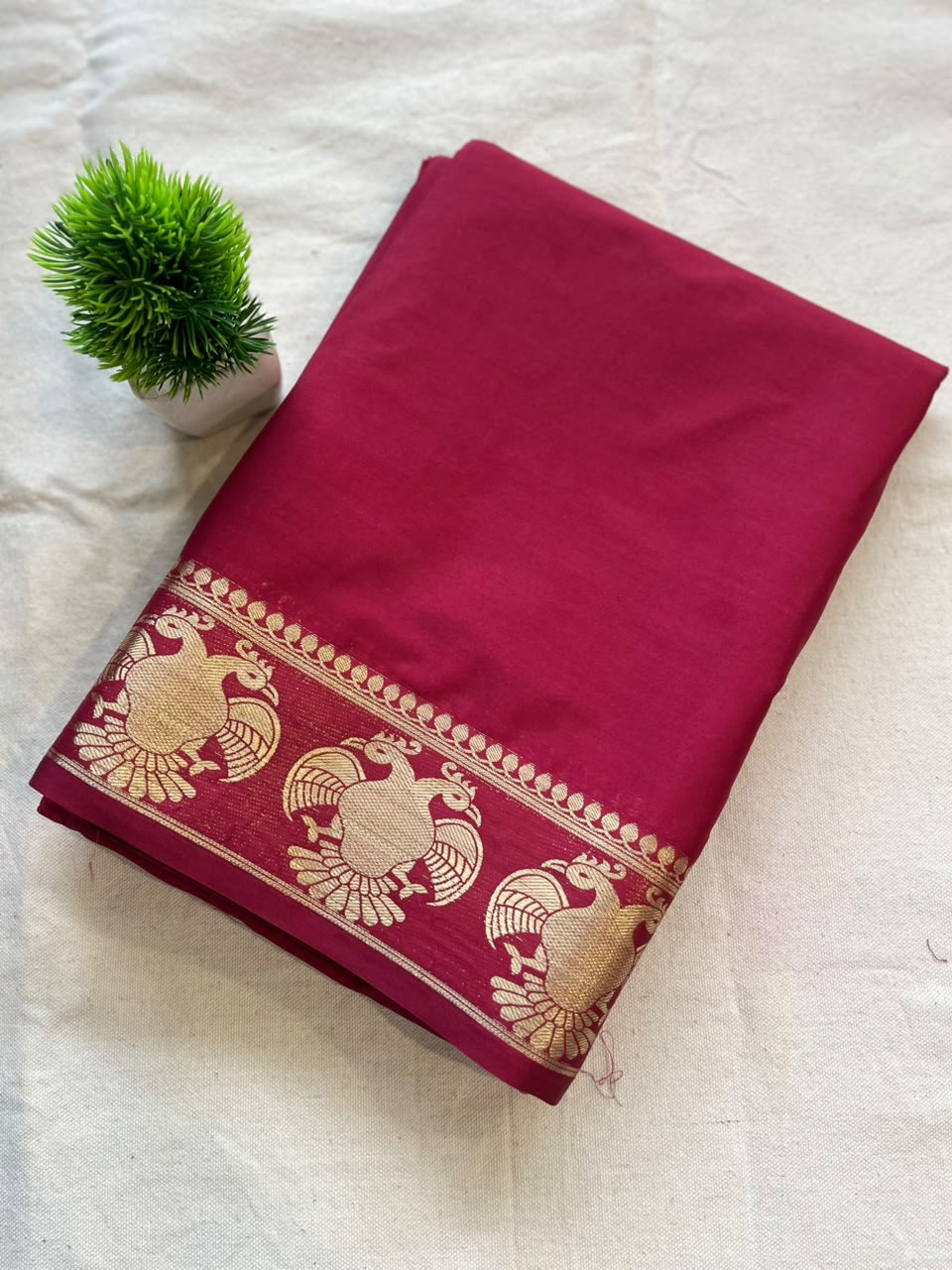 Semi mysore crepe silk Zip & Go Saree